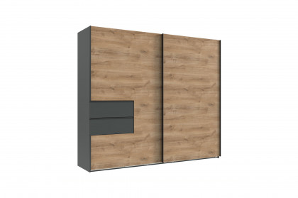 Palermo von Wimex - Kleiderschrank 2-türig Plankeneiche/grafit