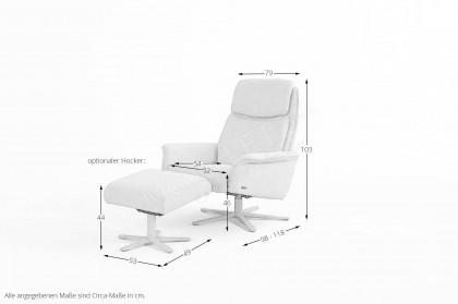 9664 von Himolla - Relaxsessel linen