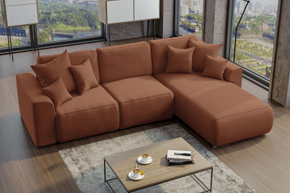 PG-LE-02 von BASTI dein Sofa - Cordsofa Variante rechts terracotta
