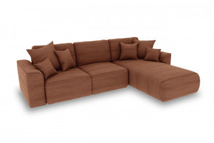 PG-LE-02 von BASTI dein Sofa - Cordsofa Variante rechts terracotta