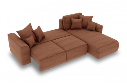 PG-LE-02 von BASTI dein Sofa - Cordsofa Variante rechts terracotta