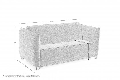 Nassau von Nehl - Schlafsofa flamingo mit Dekokissen