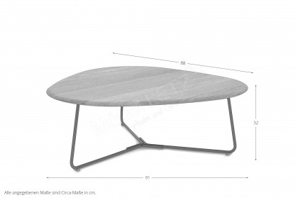 Tripod von Pode - Couchtisch aus gebeizter Eiche und Stahlgestell