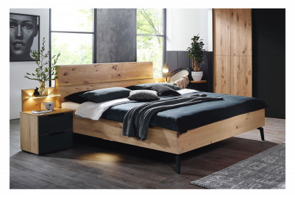 Scale-Sleep von Rauch Black - Bett 140x200 cm Asteiche teilmassiv
