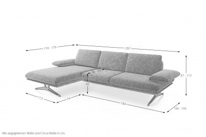 KOINOR Hardy - Ecksofa links grau