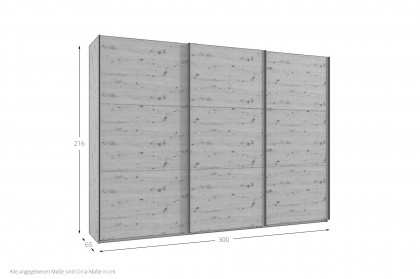 Palermo von Wimex - 3-türiger Kleiderschrank Artisan-Eiche