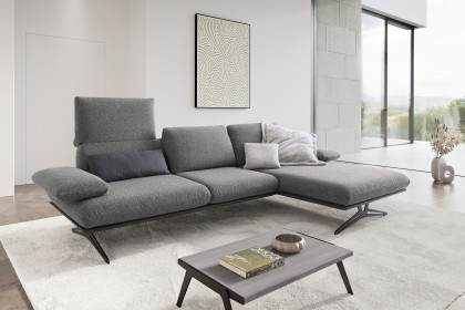 KOINOR Hardy - Ecksofa rechts grau