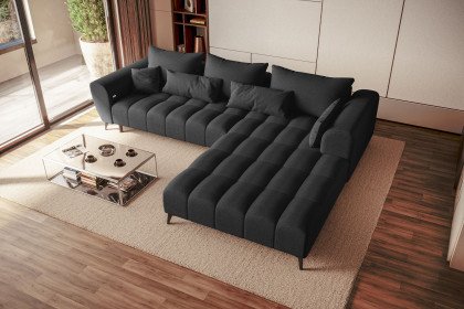 PG-LE-04 von BASTI dein Sofa - Eckgarnitur rechts graphite
