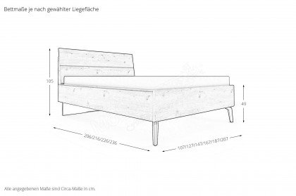 Scale-Sleep von Rauch Black - Einzel-/ Doppelbett Asteiche teilmassiv