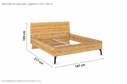 Scale-Sleep von Rauch Black - Einzel-/ Doppelbett Asteiche teilmassiv