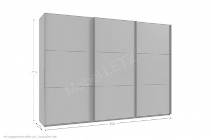 Palermo von Wimex - weißer Kleiderschrank ca. 300 cm breit