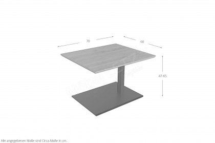 1429 von Vierhaus - Couchtisch in Wildeiche Bianco