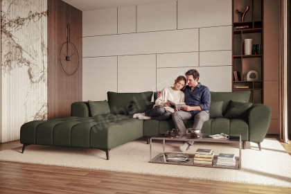 PG-LE-04 von BASTI dein Sofa - Polstersofa Variante links olive