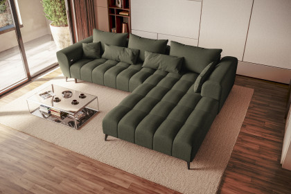 PG-LE-04 von BASTI dein Sofa - Polstersofa Variante rechts olive