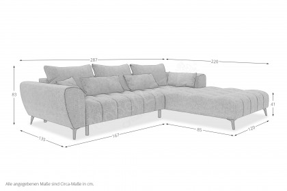 PG-LE-04 von BASTI dein Sofa - Polstersofa Variante rechts olive