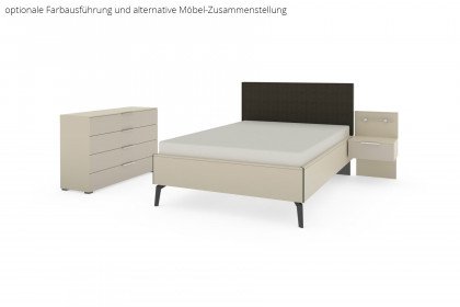 Scale-Sleep von Rauch Black - Bett mit Polsterkopfteil schwarz