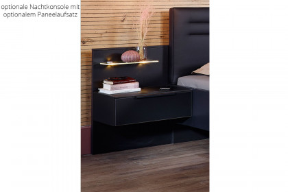 Scale-Sleep von Rauch Black - Bett mit Polsterkopfteil schwarz