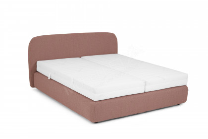 Elva von RUF Betten - Boxspringbett in Komforthöhe rot-braun