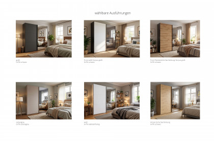 Palermo von Wimex - Kleiderschrank saharagrau mit Spiegel