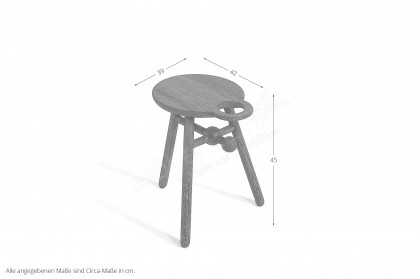 Bottle Stool von Pode - Beistelltisch aus Eiche in Aragon