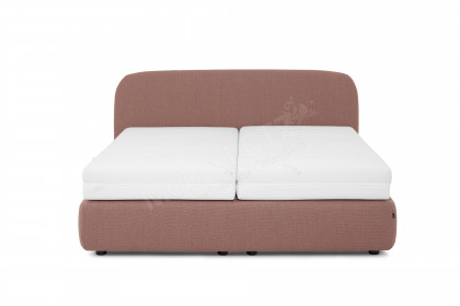 Elva von RUF Betten - Boxspringbett in Komforthöhe 180 rot-braun