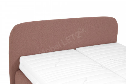 Elva von RUF Betten - Boxspringbett in Komforthöhe 180 rot-braun