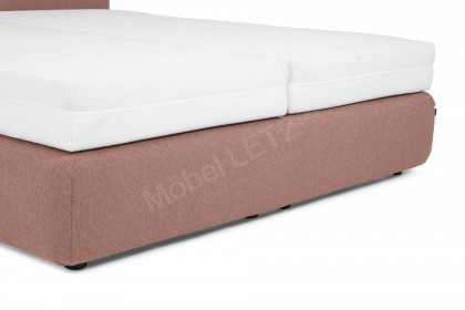 Elva von RUF Betten - Boxspringbett in Komforthöhe 180 rot-braun