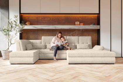 PG-LE-05 von BASTI dein Sofa - Wohnlandschaft links pearl