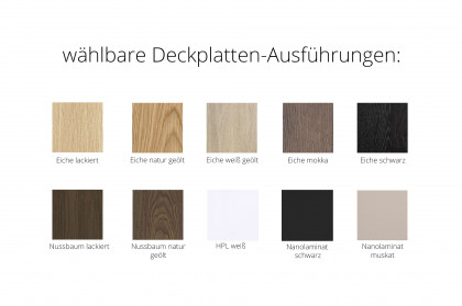 #404 Sideboard von Skovby - Sideboard Eiche natur geölt/ Stahl schwarz-grau