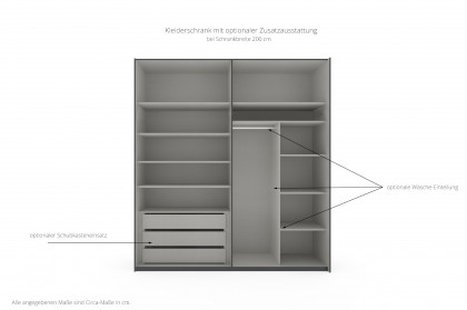 Palermo von Wimex - Schwebetürenschrank Artisan-Eiche mit Spiegel