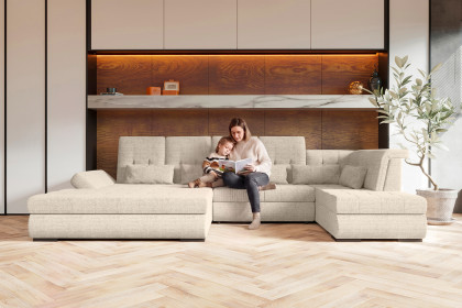PG-LE-05 von BASTI dein Sofa - Wohnlandschaft rechts pearl
