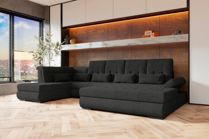 PG-LE-05 von BASTI dein Sofa - XXL-Sofa links graphite