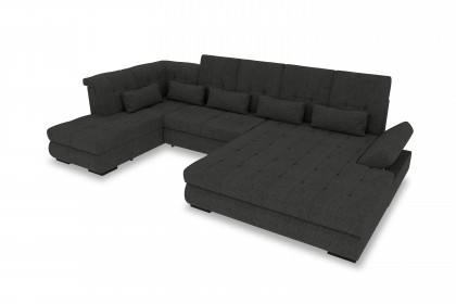 PG-LE-05 von BASTI dein Sofa - XXL-Sofa links graphite