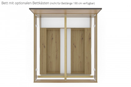Cremona von Wiemann - Bett mit Quersockel & Furnier-Absetzung