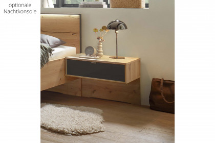 Cremona von Wiemann - Bett mit Quersockel & Furnier-Absetzung