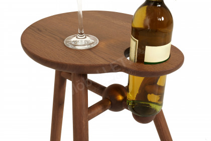 Bottle Stool von Pode - Beistelltisch Eiche in Aragon gebeizt