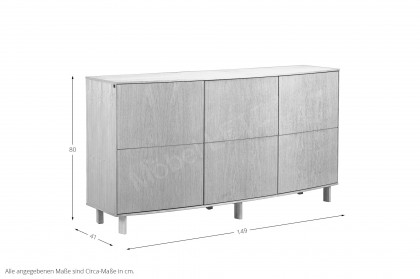 #413 Sideboard von Skovby - Anrichte Eiche schwarz gebeizt
