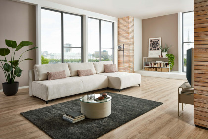Kingston von Nehl - Schlaf-Ecksofa mit Longchair natur