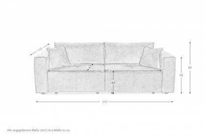 Relax-Sleep von Job - XL-Schlafsofa anthrazit