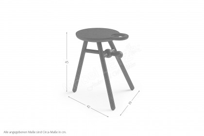 Bottle Stool von Pode - Beistelltisch aus Eiche in Night gebeizt
