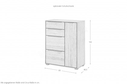 Jackson-Dielen von set one by Musterring - Garderobe in Eiche