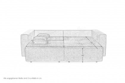 Relax-Sleep von Job - XL-Schlafsofa in Grau