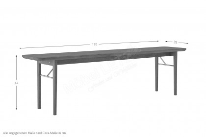 #833 Dining Bench von Skovby - Massivholzbank ca. 170 cm