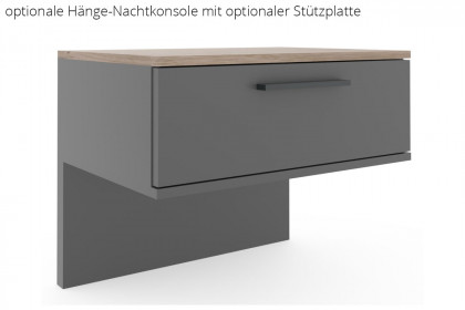 Cuneo-sleeping von Disselkamp - Bett 140x200 cm Balkeneiche - basalt