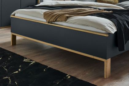 Cuneo-sleeping von Disselkamp - Bett 140x200 cm Balkeneiche - basalt