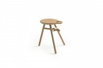 Bottle Stool von Pode - Beistelltisch massive Eiche in White