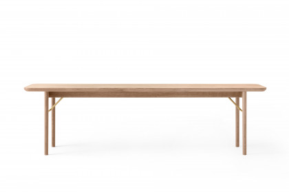 #833 Dining Bench von Skovby - Bank Eiche massiv, weiß geölt