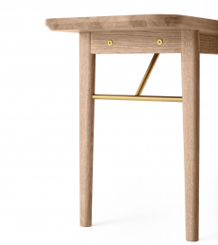 #833 Dining Bench von Skovby - Bank Eiche massiv, weiß geölt
