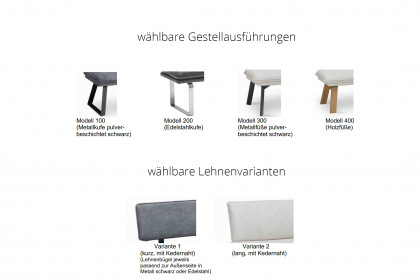 Dallas von Schösswender Ambie - Bank in Flockstoff grau