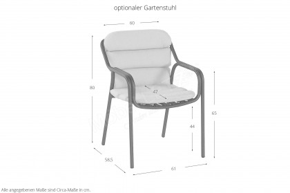 Mivo aus der SCHÖNER WOHNEN-Kollektion - Gartentisch in Grau